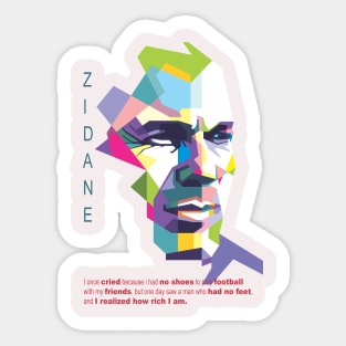 Zidan Quote in WPAP Sticker